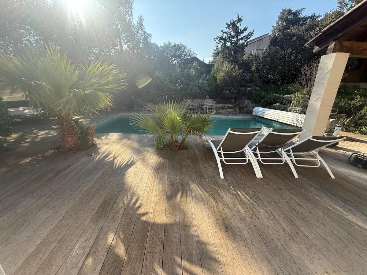 Le Havre De Paix En Garrigue 4 Chambres 3 Sdb Piscine Bezouce Luaran gambar
